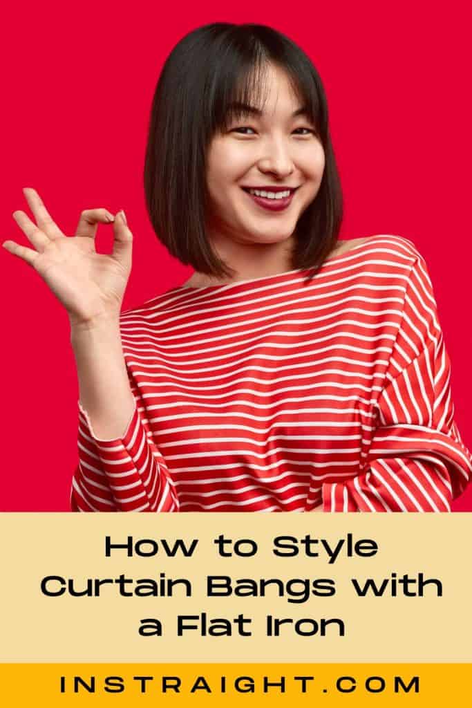 beautiful lady with curtain bangs